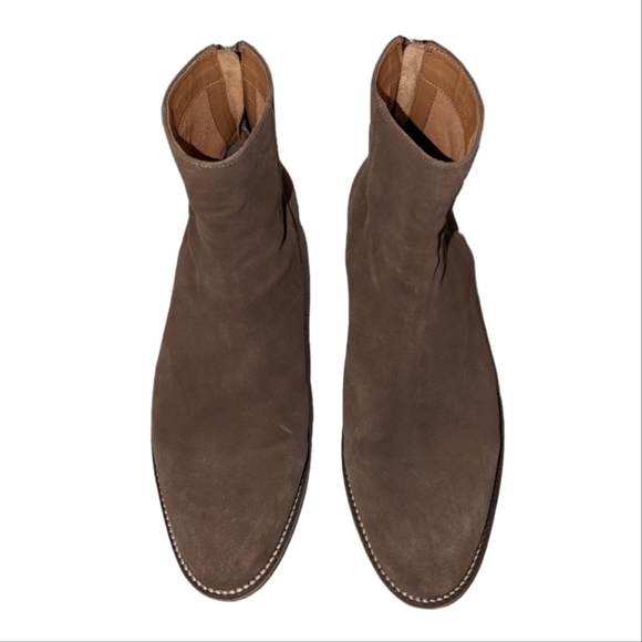 Men Zara Split Ankle Suede Leather Back Zipper Casual Ankle Boots Men's Size 44 - Picture 3 of 12